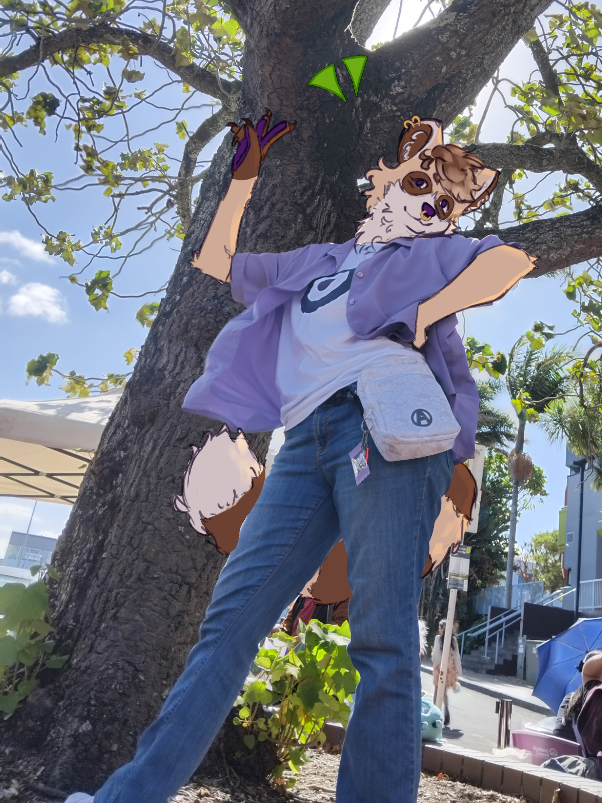 Literally me irl (Raccoon in hawkeye cosplay)